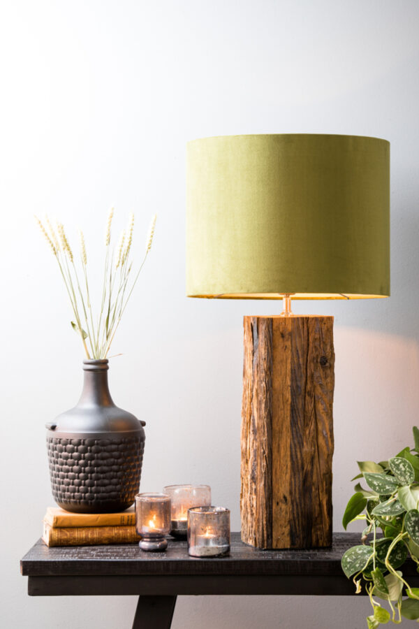 Cilindervormige lampenkap in het groen Light & Living Velours - Ø 40 cm - Image 4