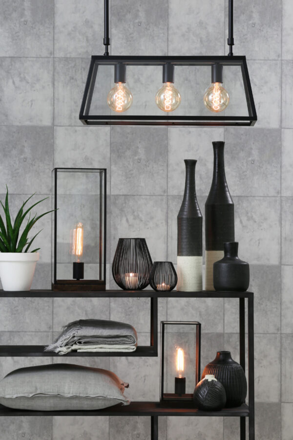 Zwarte lampenvoet met leeslampje Light & Living Montana - H 47,5 cm - Image 4