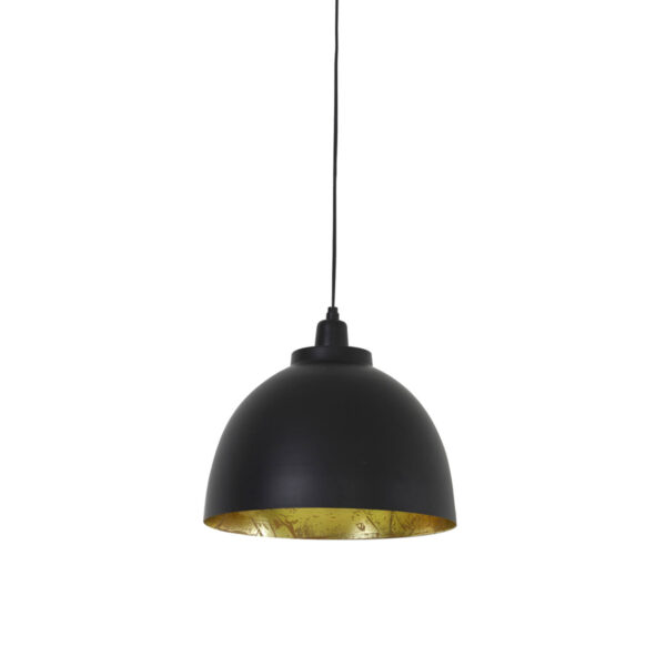 Zwarte hanglamp met gouden binnenzijde Light & Living Kylie - Ø 30 cm