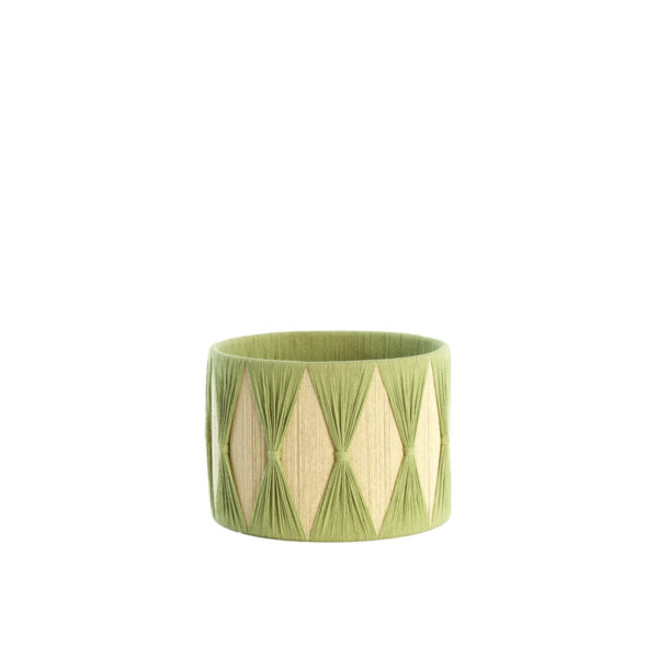 Cilindervormige groene lampenkap van stof Light & Living Hannah - Ø 25 cm