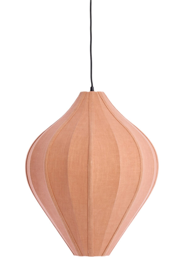 Koperkleurige stoffen hanglamp met warme glans Light & Living Pasto - Ø 47 cm - Image 2
