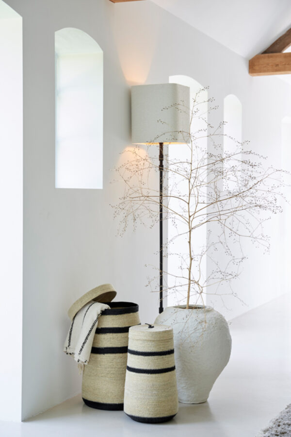 Rechthoekige stoffen lampenkap beige Light & Living Bolero - H 35 cm - Image 4