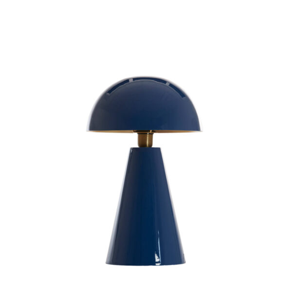 Blauwe metalen tafellamp Light & Living Surrina - H 49 cm