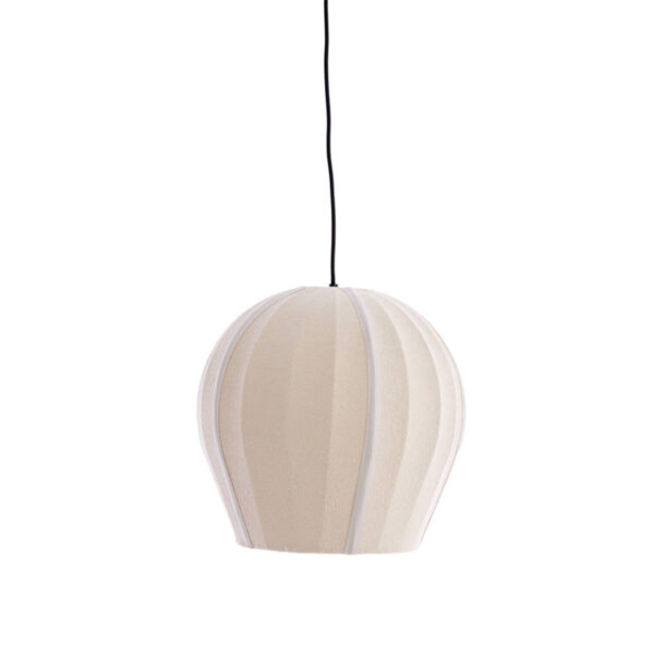 Zandkleurige stoffen hanglamp voor sfeer Light & Living Zagori - Ø 35 cm