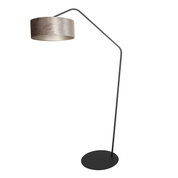 Booglamp geknikt zwart zilver velours kap Anne Lighting ZigZag - Image 2