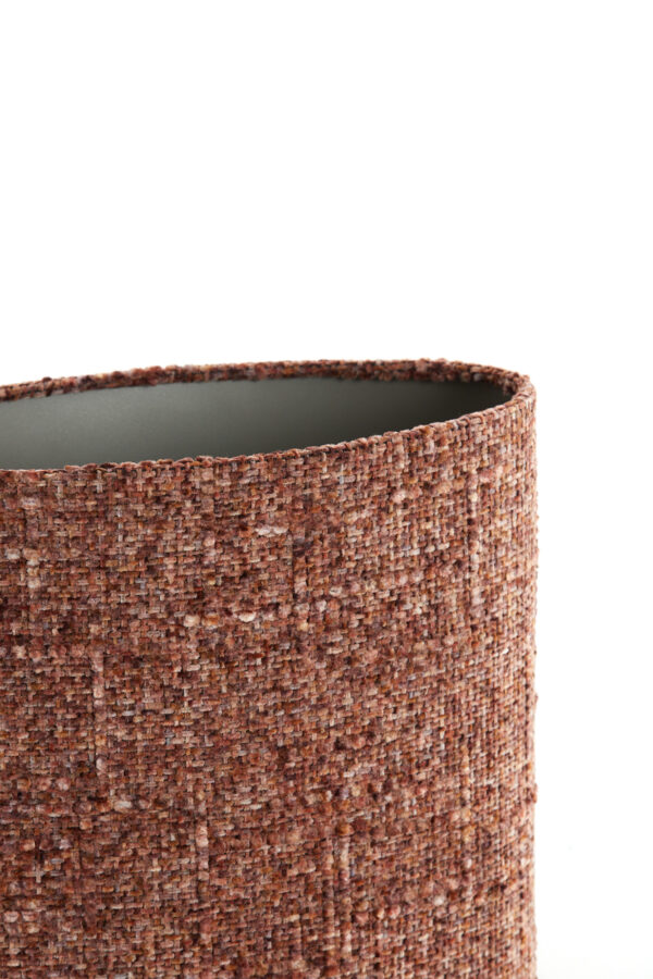 Cilindervormige lampenkap in bruine kleur Light & Living Osire - H 25 cm - Image 6