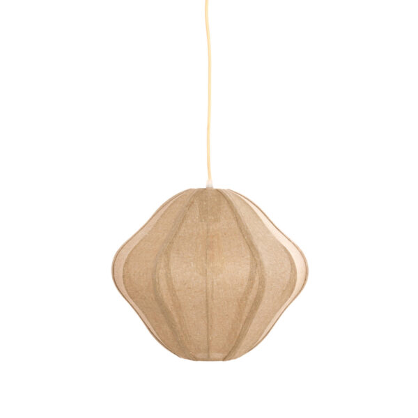 Beige ovale stoffen hanglamp Light & Living Sukau - Ø 38 cm