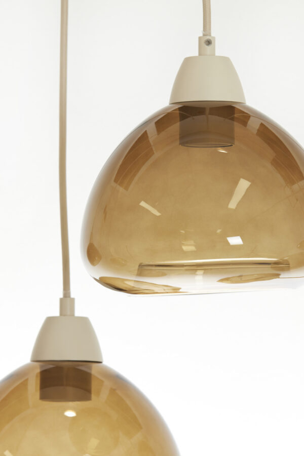 Goudkleurige metalen hanglamp met glas Light & Living Bisho - B 104 cm - Image 4