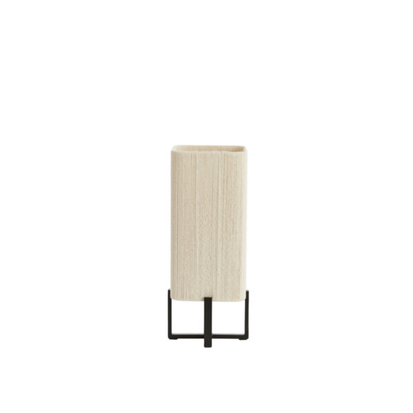 Tafellampje met beige rechthoekige kap Light & Living Wyn - H 39 cm