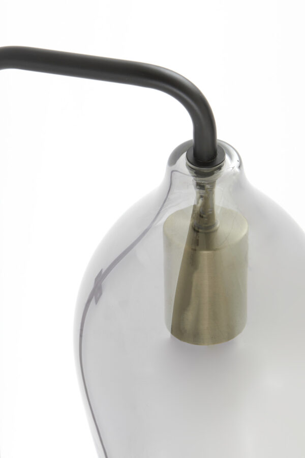 Glazen lampenkap metaal detail Light & Living Lukaro - H 65 cm - Image 6