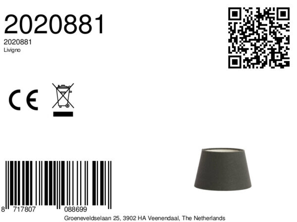 Stijlvolle zwarte lampenkap voor ambiance Light & Living Livigno - Ø 15 cm - Image 7