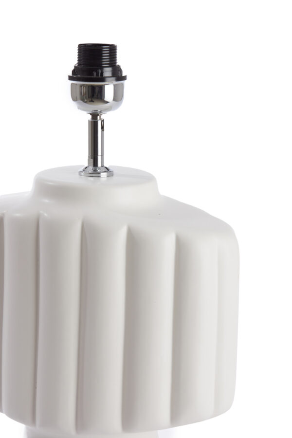 Witte keramische lampvoet geribbeld Light & Living Gandara - H 39 cm - Image 6