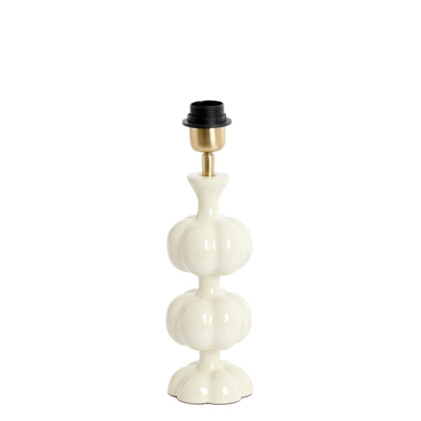 Witte keramische lampenvoet voor sfeer Light & Living Caldas - H 29 cm