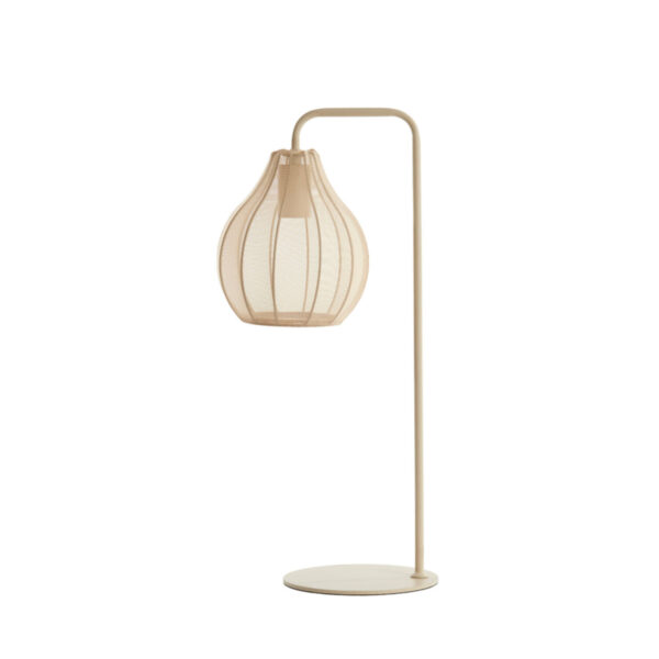 Beige draadframe tafellamp Light & Living Elati - H 60,5 cm