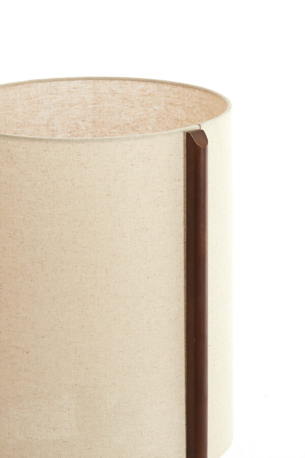 Ronde schemerlamp beige lampenkap Light & Living Litto - H 58 cm - Image 4
