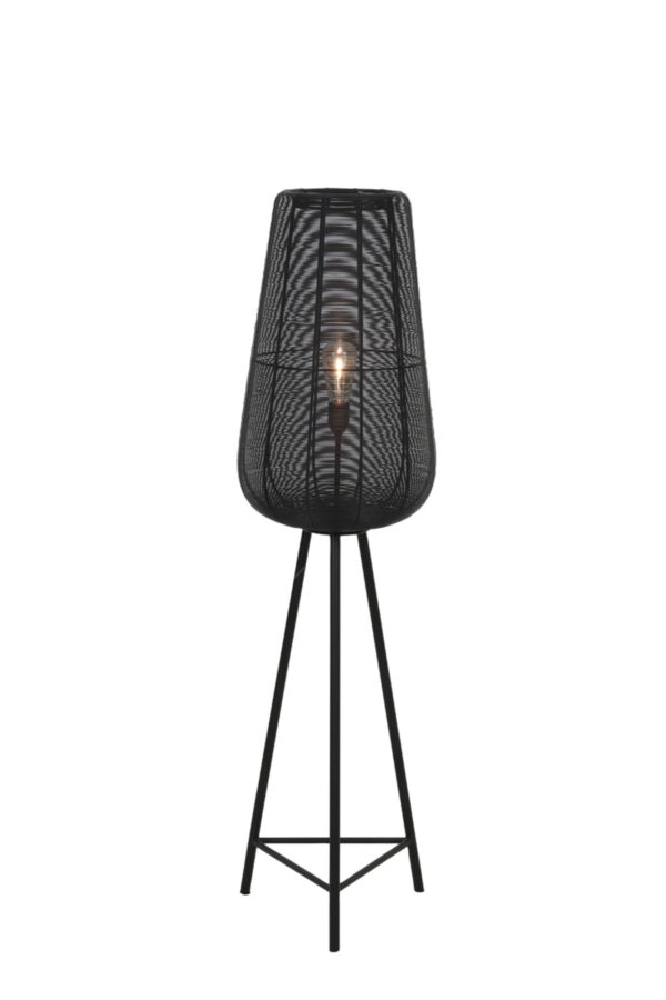 Zwarte metalen vloerlamp in cilindervorm Light & Living Adeta – H 135 cm - Image 5