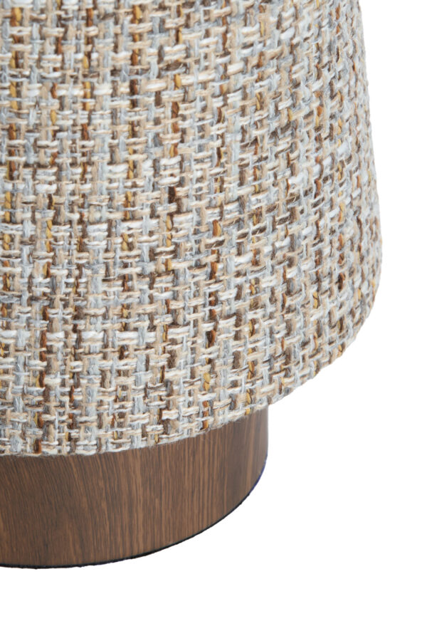 Cilindervormige tafellamp in beigekleurige stof Light & Living Howie - H 52,5 cm - Image 4