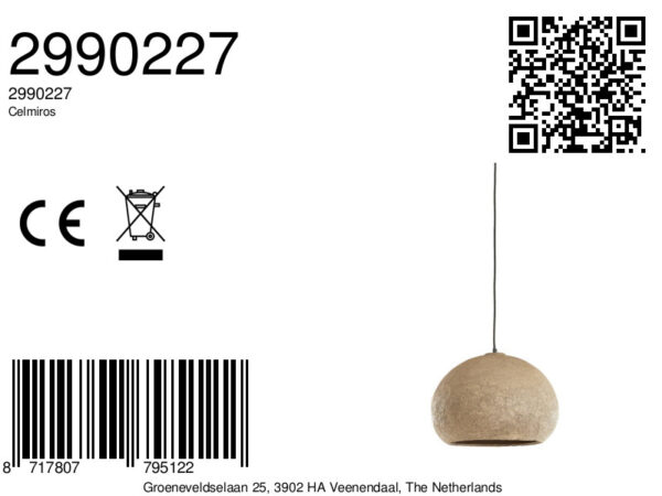 Hanglamp met natuurlijke uitstraling Light & Living Celmiros - Ø 41 cm - Image 7