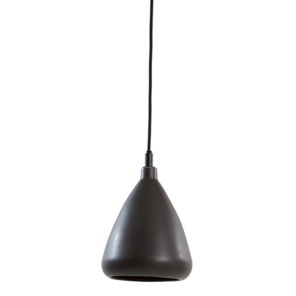 Zwarte druppelvormige hanglamp Light & Living Desi - Ø 18 cm