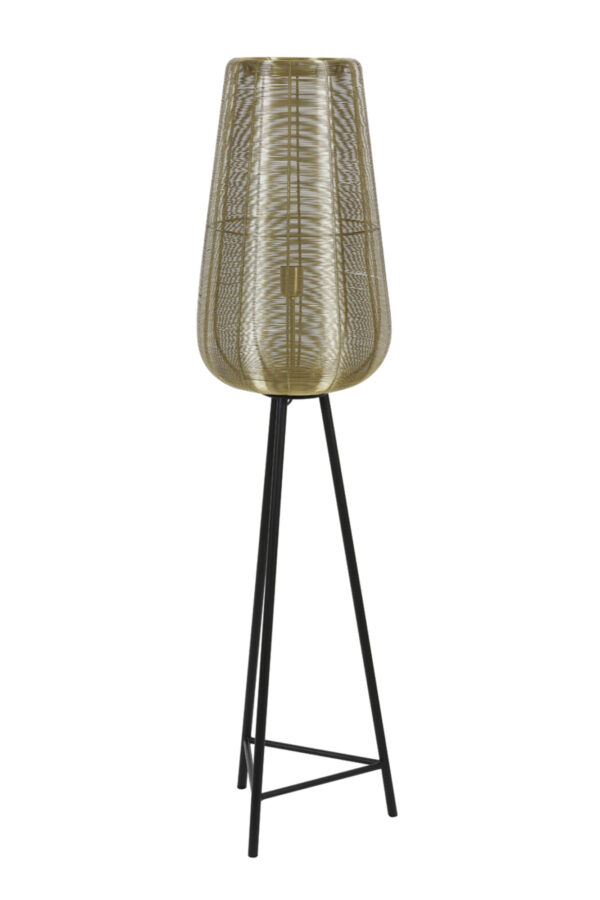 Geweven goudkleurige vloerlamp Light & Living Adeta – H 147 cm - Image 5