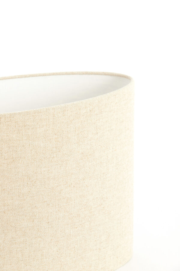 Beige cilindervormige stoffen lampenkap Light & Living Livigno - H 32 cm - Image 6