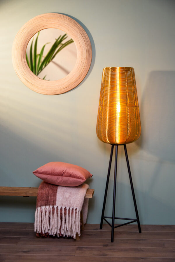 Gouden draadvloerlamp met standaard Light & Living Adeta – H 135 cm - Image 4