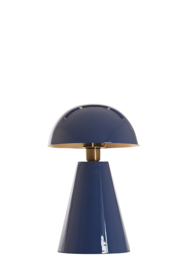 Glanzend blauwe vintage tafellamp Light & Living Surrina - H 41 cm - Image 2