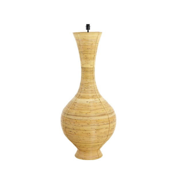 Rotan vaasvormige vloerlamp naturel Light & Living Bupak - H 145 cm