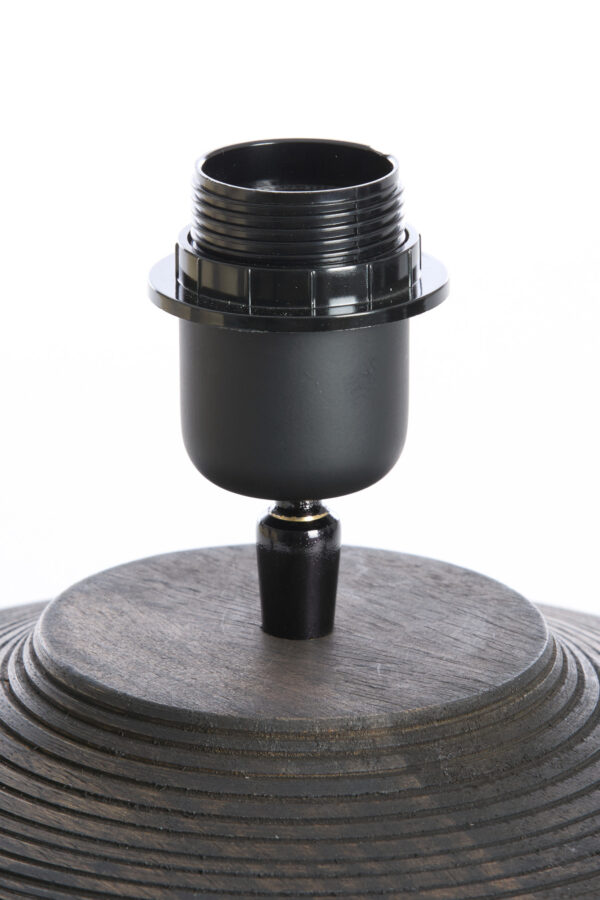Kleine houten lampvoet donker Light & Living Khomai - H 23 cm - Image 3