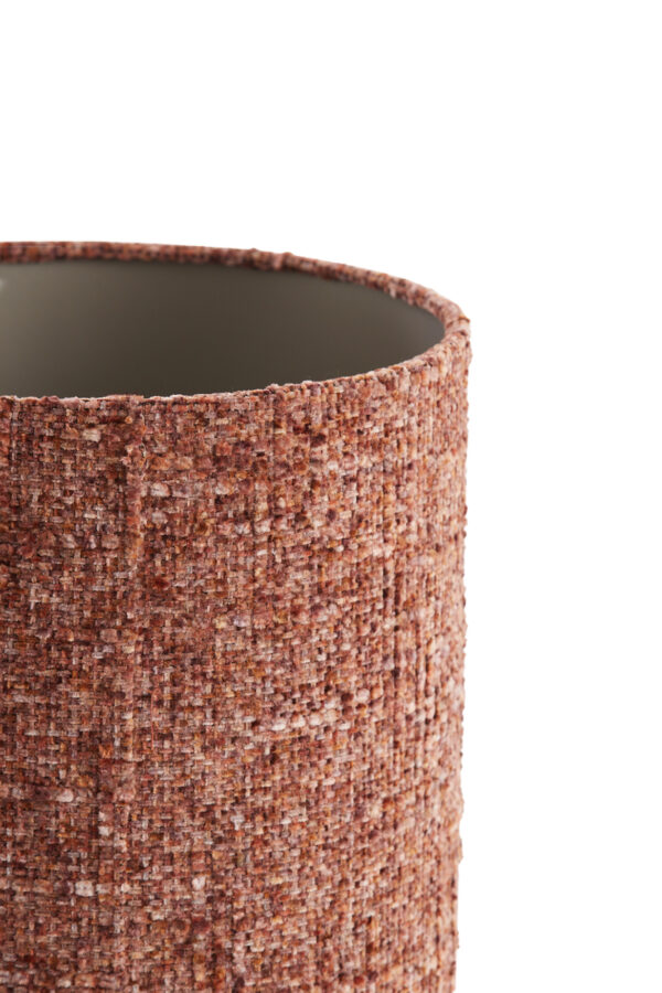 Terracotta cilindervormige lampenkap stof Light & Living Osire - Ø 30 cm - Image 4