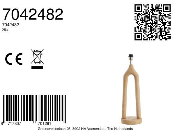 Houten lampenvoet ontwerp Light & Living Xitta - H 55 cm - Image 9