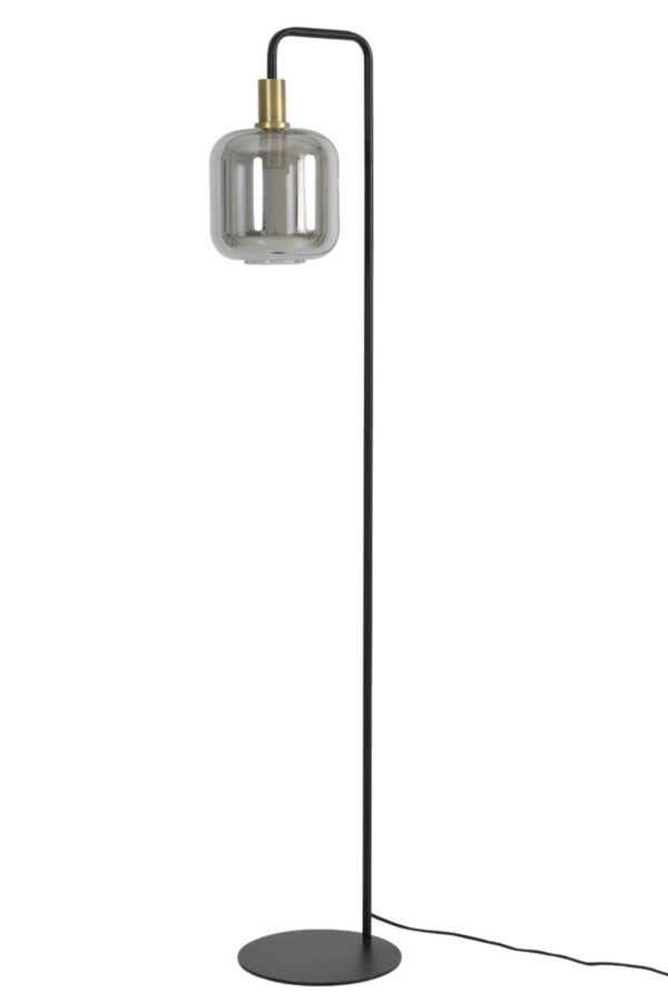 Glazen vloerlamp metaal zwart Light & Living Lekar - H 155 cm - Image 6