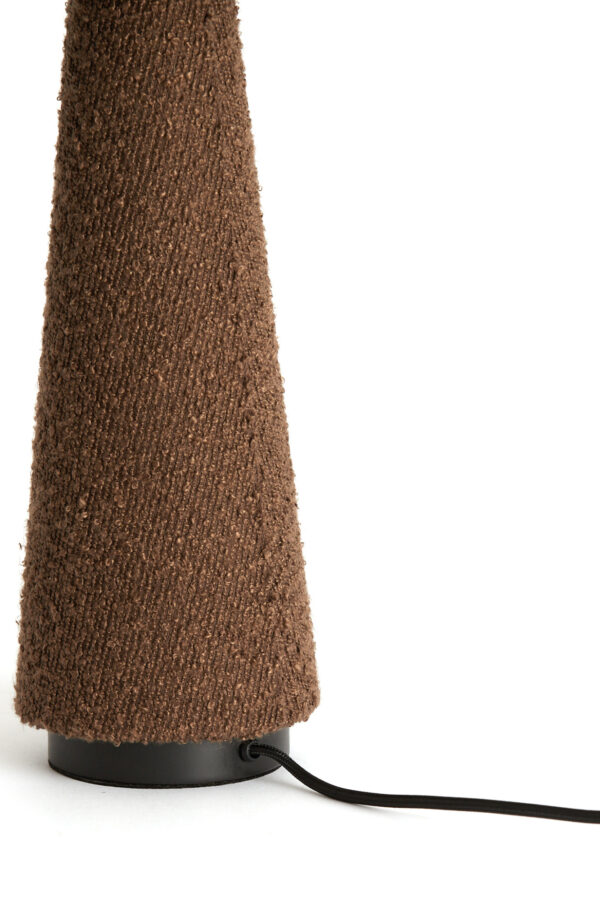 Bruine traditionele tafellamp van stof Light & Living Devia - H 61 cm - Image 4