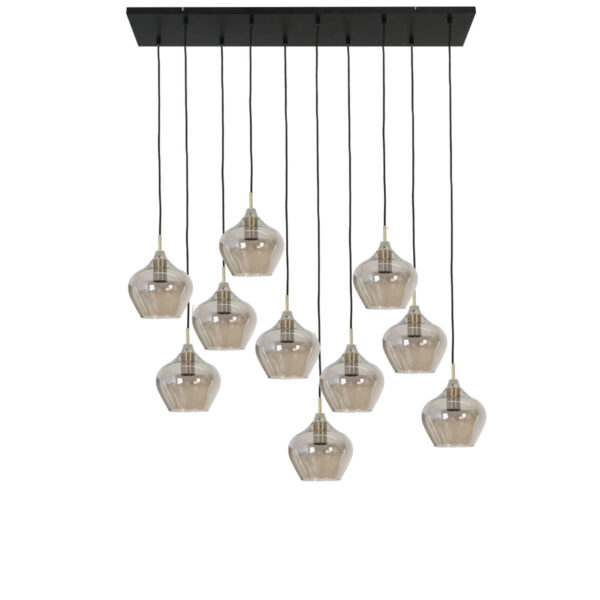 Glazen hanglamp met meerdere pendels Light & Living Rakel - B 124 cm