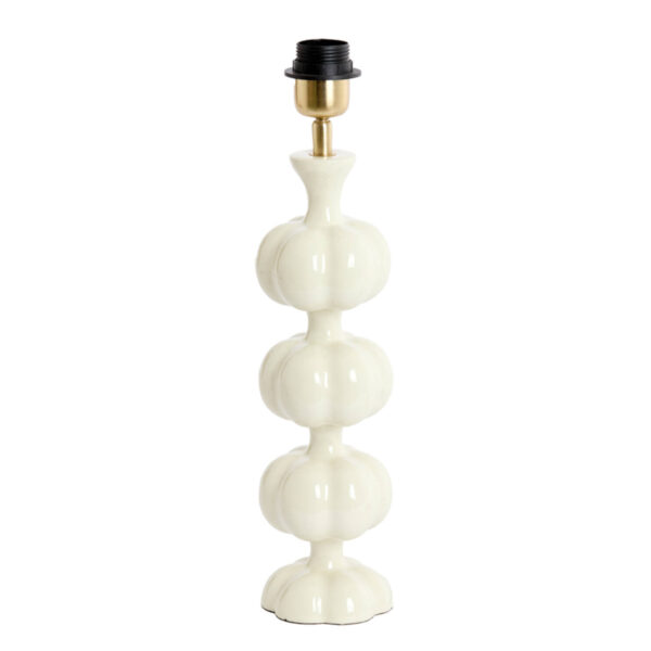 Lampenvoet witte bolletjes Light & Living Caldas - H 38 cm