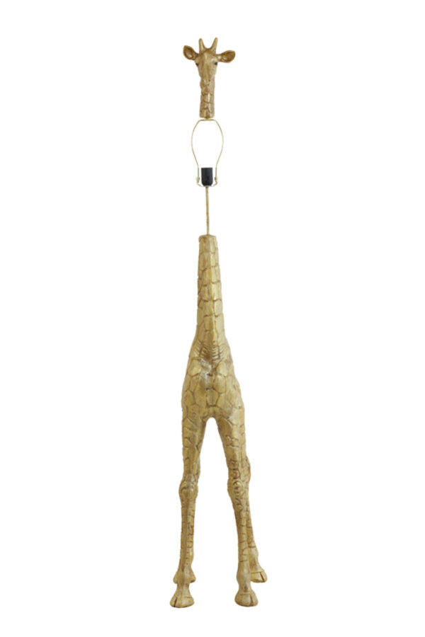 Grote goudkleurige giraffelamp Light & Living Giraffe - H 184 cm - Image 6