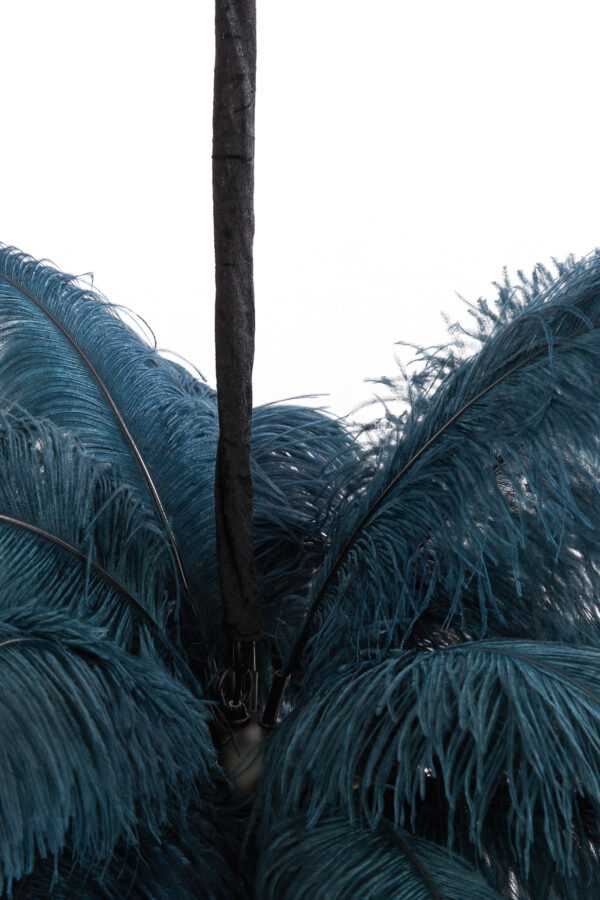 Donkerblauwe hanglamp met pluimen Light & Living Feather - B 80 cm - Image 4