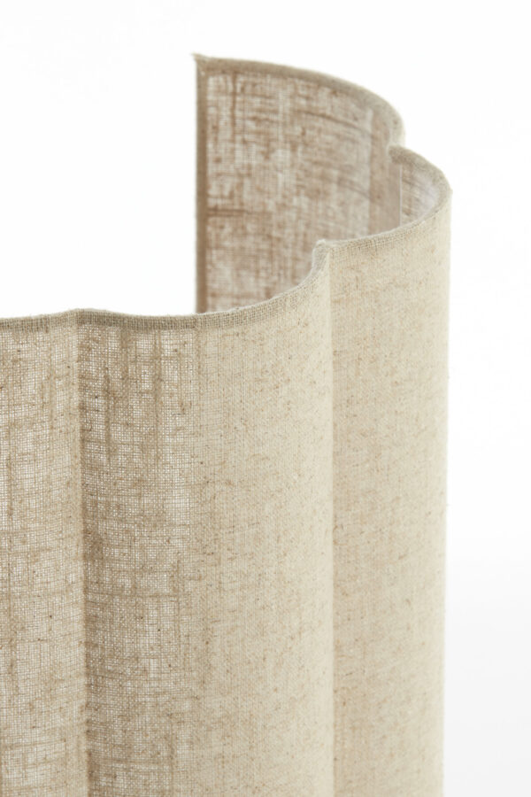 Natuurlijk gekleurde stoffen lampenkap Light & Living Fringe - H 40 cm - Image 4