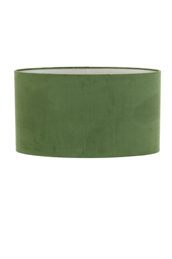 Groene cilindervormige lampenkap in kleur Light & Living Velours - H 32 cm - Image 2