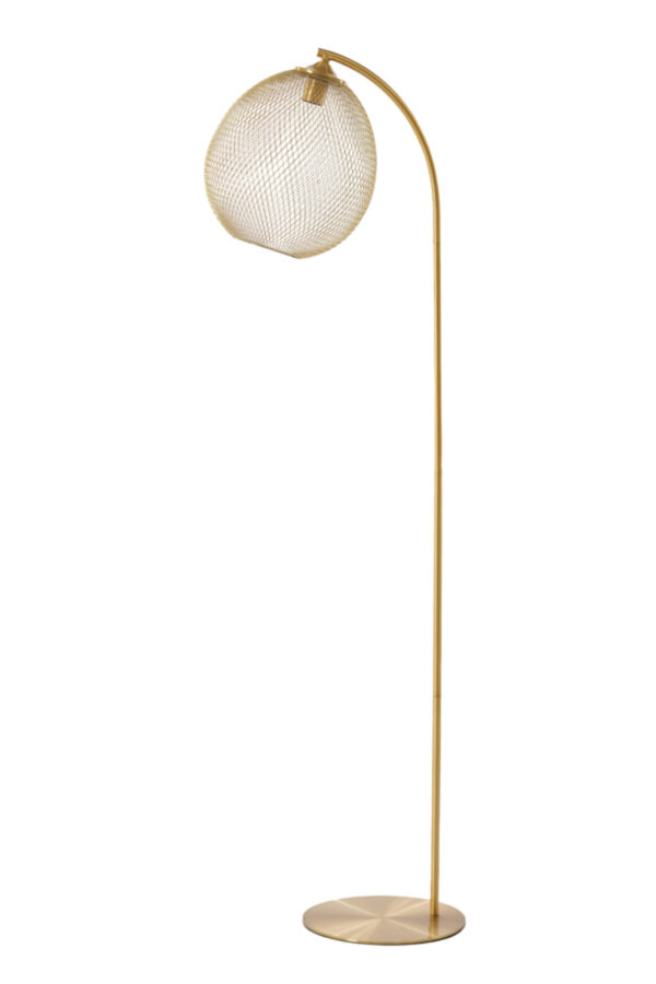 Gouden vloerlamp metaal draadwerk Light & Living Moroc - H 160 cm - Image 2