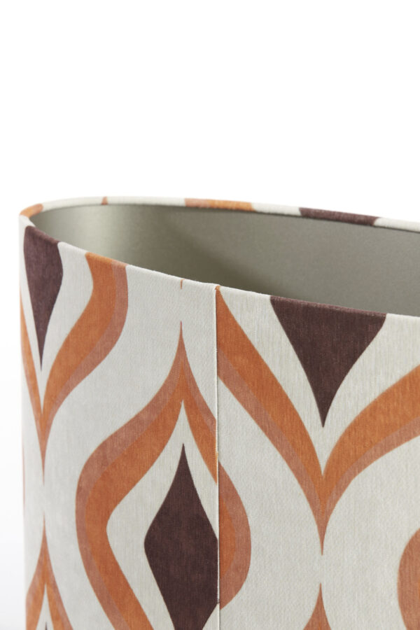 Retro oranje lampenkap patroon Light & Living Cookie - H 32 cm - Image 5
