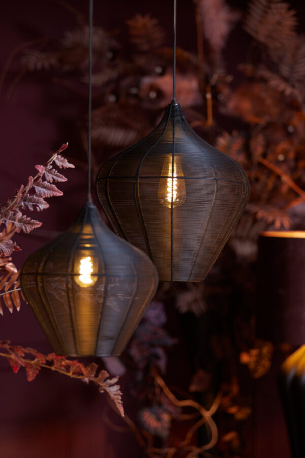 Zwarte draad hanglamp eigentijds Light & Living Alvaro - Ø 27 cm - Image 5