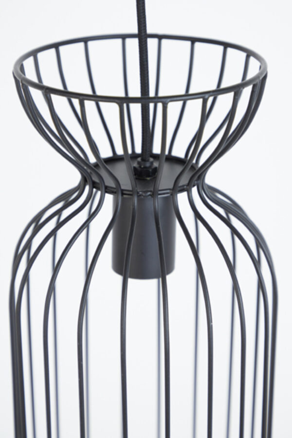 Zwarte metalen kooi hanglamp Light & Living Lazar - Ø 18 cm - Image 4