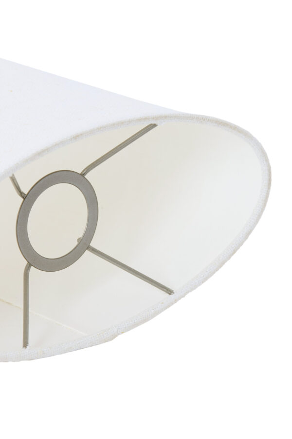Cilindervormige lampenkap in witte stof Light & Living Livigno - H 28 cm - Image 7