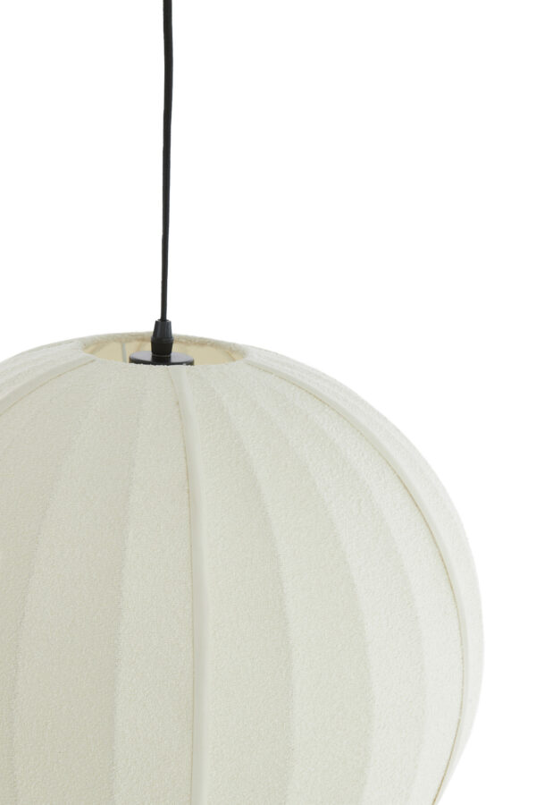 Witte ronde stoffen hanglamp Light & Living Zagori - Ø 35 cm - Image 4