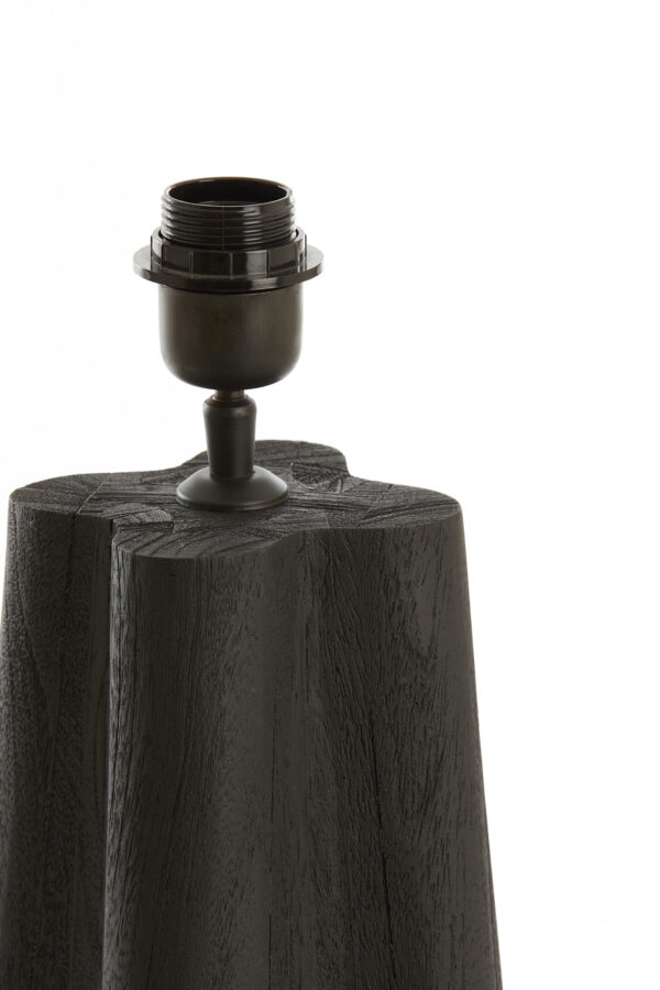 Zwarte houten lampvoet Light & Living Navelli - H 40 cm - Image 4
