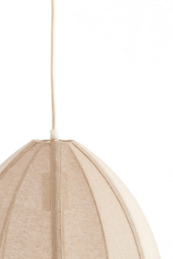 Beige ovale hanglamp met stoffen kap Light & Living Milatos - Ø 38 cm - Image 6