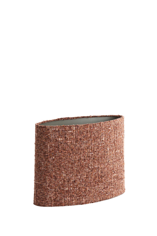 Bruine cilindervormige stoffen lampenkap Light & Living Osire - H 28 cm - Image 3