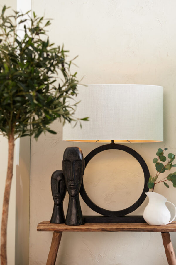 Zwarte lampenvoet in ronde vorm Light & Living Tinar - H 64 cm - Image 4
