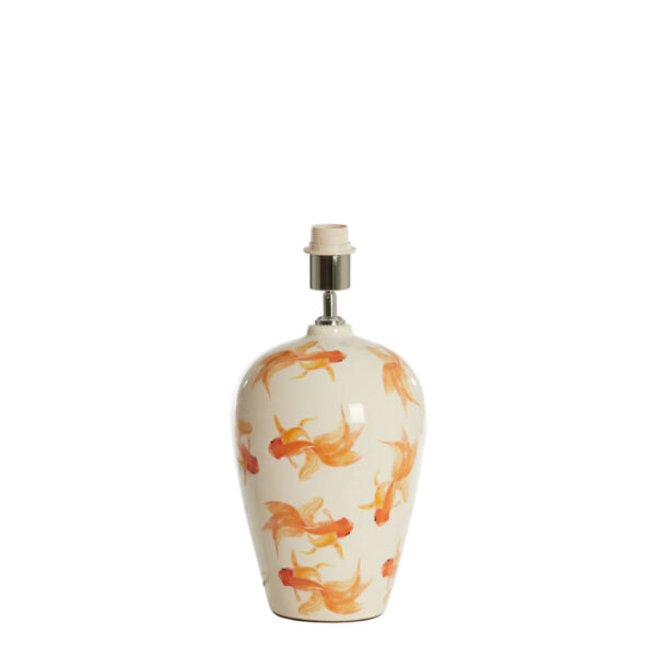 Keramische tafellamp met goudvissen Light & Living Fish - H 40,5 cm